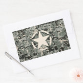 Sticker Rectangulaire Stylo Star sur le Camouflage numérique (Enveloppe)