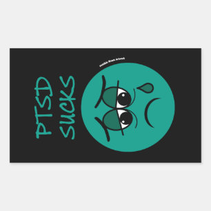 STICKER RECTANGULAIRE SUCKS...PTSD