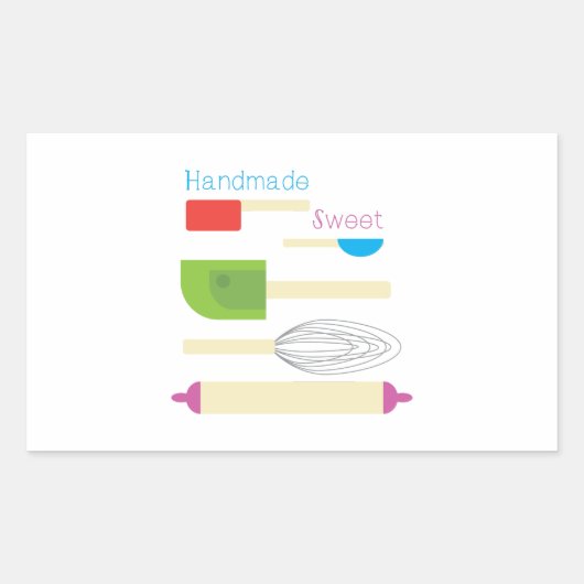 Sticker Rectangulaire Sucré artisanal (Devant)