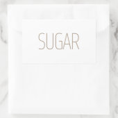 Sticker Rectangulaire Sucre Brun Élégant (Sac)