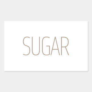 Sticker Rectangulaire Sucre Brun Élégant