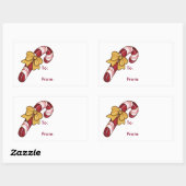 Sticker Rectangulaire Sucre de canne - Balises cadeaux (Feuille)