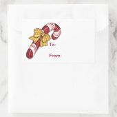 Sticker Rectangulaire Sucre de canne - Balises cadeaux (Sac)