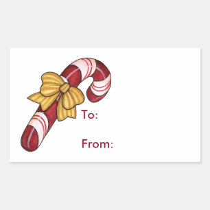 Sticker Rectangulaire Sucre de canne - Balises cadeaux
