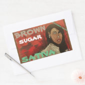 STICKER RECTANGULAIRE SUCRE ROUX SATIVA (Enveloppe)