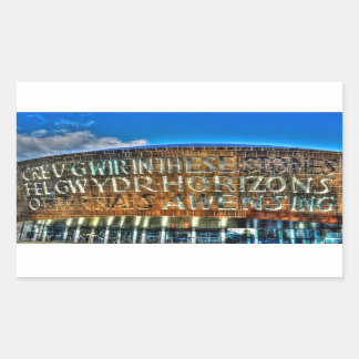 Sticker Rectangulaire Sud de l'Angleterre Country Road & Pasture Scene