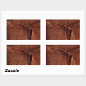 Sticker Rectangulaire Suède Brown Avec Sangle Et Boucle (Feuille)
