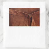 Sticker Rectangulaire Suède Brown Avec Sangle Et Boucle (Sac)