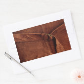 Sticker Rectangulaire Suède Brown Avec Sangle Et Boucle (Enveloppe)