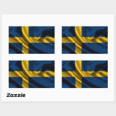 Sticker Rectangulaire Suède Drapeau (Feuille)
