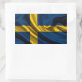 Sticker Rectangulaire Suède Drapeau (Sac)