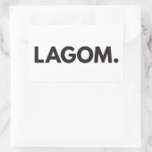 Sticker Rectangulaire suédois Lagom noir et blanc (Sac)