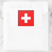 Sticker Rectangulaire Suisse - Drapeau suisse (Sac)