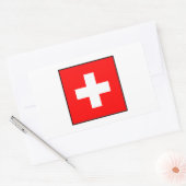 Sticker Rectangulaire Suisse - Drapeau suisse (Enveloppe)