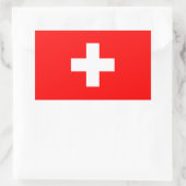 Sticker Rectangulaire Suisse - Drapeau suisse (Sac)