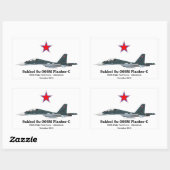 Sticker Rectangulaire Sukhoi Profile Su-30SM Flanker-C (Feuille)