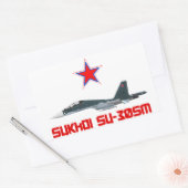 Sticker Rectangulaire Sukhoi Su-30SM Russian Air Force VKS (Enveloppe)