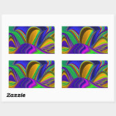 Sticker Rectangulaire Summerrainbow, Rainbowart 3D Abstrait (Feuille)