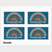 Sticker Rectangulaire Summersville Lake West Virginie Arc-en-ciel (Feuille)