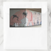 Sticker Rectangulaire Sumo Mural Art (Sac)