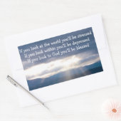 Sticker Rectangulaire Sun Rays Lakeshore Storm Clouds Look at God (Enveloppe)