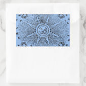 Sticker Rectangulaire Sun Stars Antique Nuit Ciel Médiéval Zodiac (Sac)