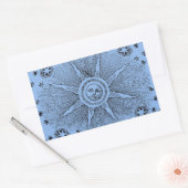 Sticker Rectangulaire Sun Stars Antique Nuit Ciel Médiéval Zodiac (Enveloppe)