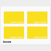 Sticker Rectangulaire Sunflower jaune Nom de la couleur (Feuille)