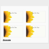 Sticker Rectangulaire Sunflower Modèle, prêt à personnaliser, (Feuille)