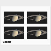 Sticker Rectangulaire Sunlit Saturn Gas géant Planet par Cassini (Feuille)