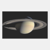 Sticker Rectangulaire Sunlit Saturn Gas géant Planet par Cassini (Devant)