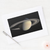 Sticker Rectangulaire Sunlit Saturn Gas géant Planet par Cassini (Enveloppe)