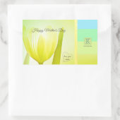 Sticker Rectangulaire Sunny Lime Pastel Palette Tulip Photo Monogramme (Sac)