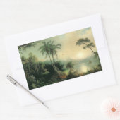 Sticker Rectangulaire Sunrise au Nicaragua, tableau de M.J. Heade (Enveloppe)