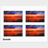 Sticker Rectangulaire Sunset art (Feuille)