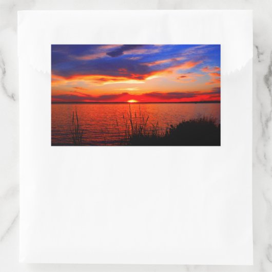 Sticker Rectangulaire Sunset art (Sac)