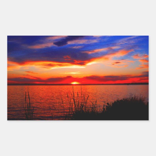 Sticker Rectangulaire Sunset art (Devant)