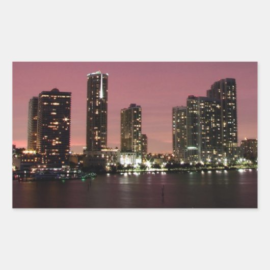 Sticker Rectangulaire Sunset light over (Devant)