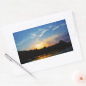 Sticker Rectangulaire Sunset Mountain Lake (Enveloppe)