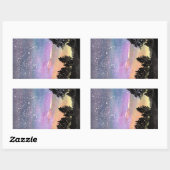 Sticker Rectangulaire Sunset Woods (Feuille)