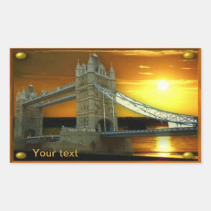 Sticker Rectangulaire Sunshine du Pont Tour encadré
