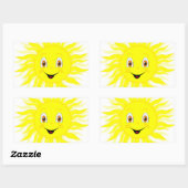 Sticker Rectangulaire Sunshine Happy Face (Feuille)