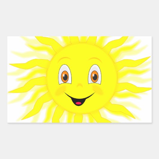 Sticker Rectangulaire Sunshine Happy Face (Devant)