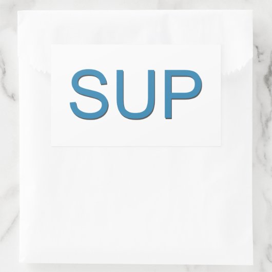 Sticker Rectangulaire SUP (Stand Up Paddleboard) (Sac)