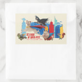 Sticker Rectangulaire Super-Animaux de compagnie patrouillant la métropo (Sac)