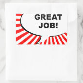 Sticker Rectangulaire super boulot ! bulle comique (Sac)