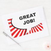 Sticker Rectangulaire super boulot ! bulle comique (Enveloppe)