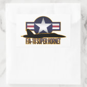 Sticker Rectangulaire Super Hornet F/A-18 (Sac)