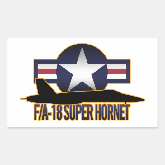 Sticker Rectangulaire Super Hornet F/A-18 (Devant)