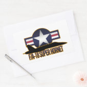 Sticker Rectangulaire Super Hornet F/A-18 (Enveloppe)
